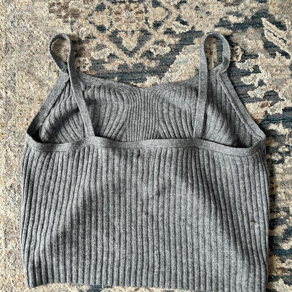 Gray Ribbed sleep sweater top- by Auden/target